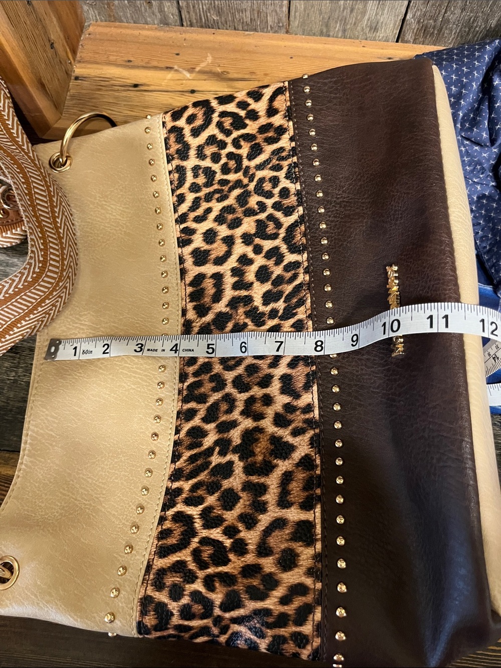 Montana West Leather Leopard Panel Crossbody - Picture 15 of 15
